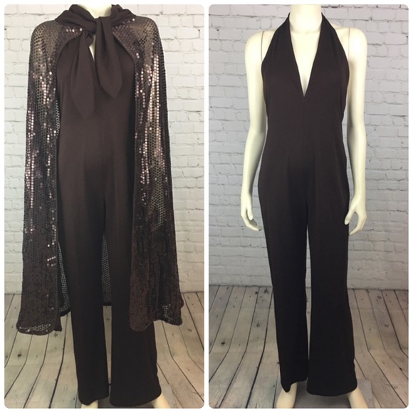 Vintage Other - Vintage Jumpsuit + Sequin Cape Set